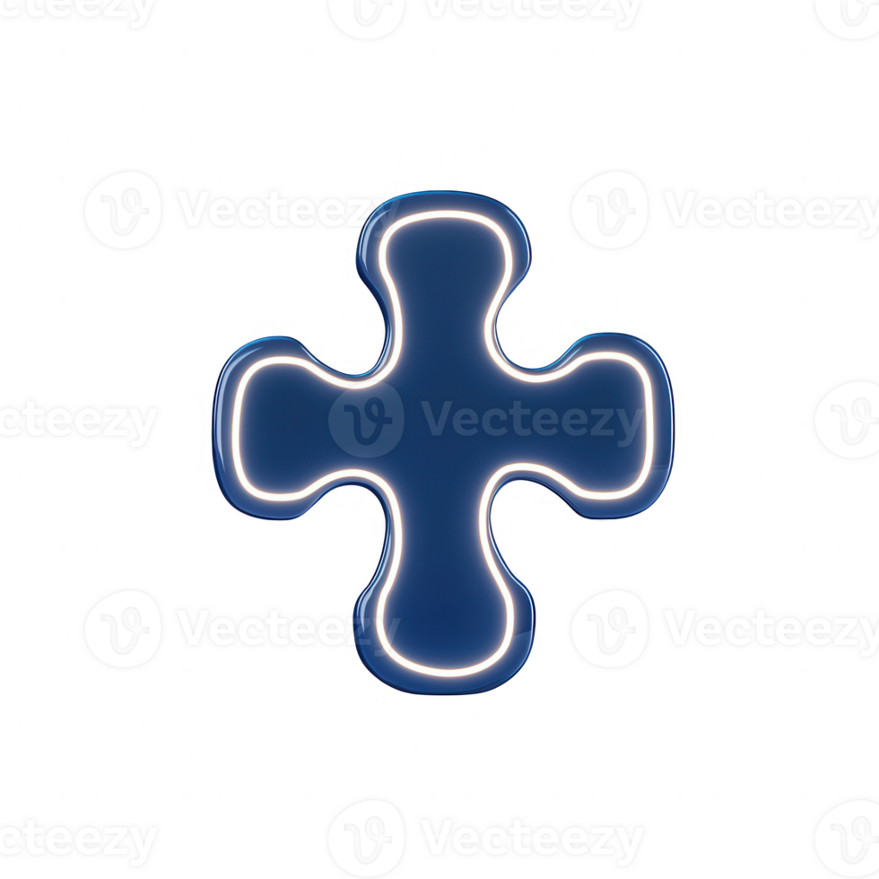 A glowing blue cross symbol with a modern design, ideal for digital art and illustrations. png