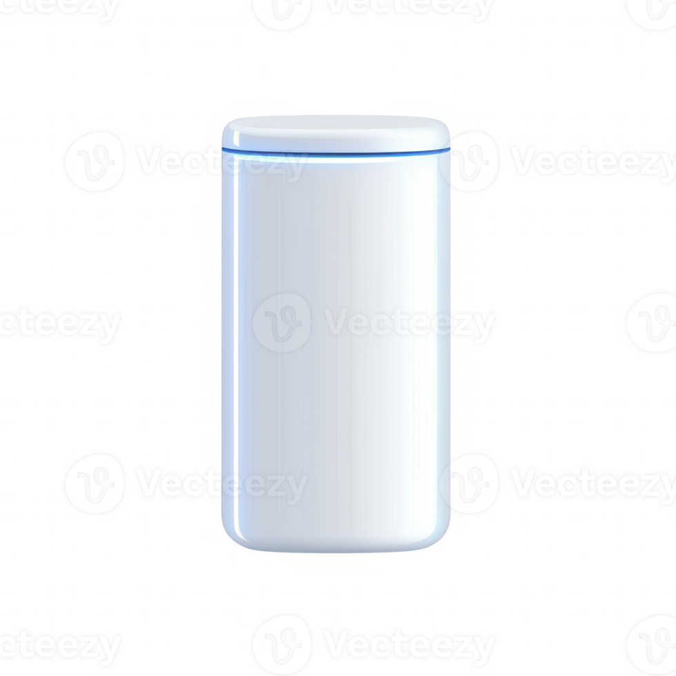 A minimalist white container perfect for beverages or food storage. png