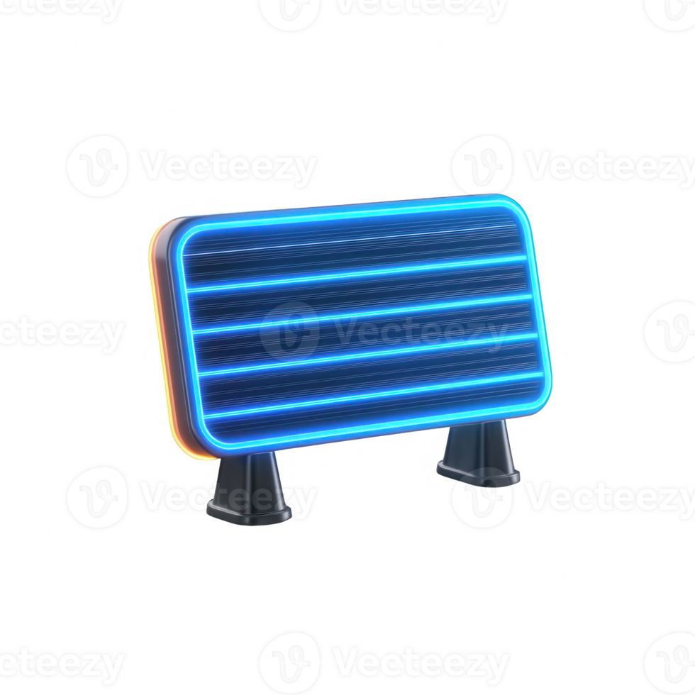 A modern, neon-lit electric heater for stylish and efficient heating. png