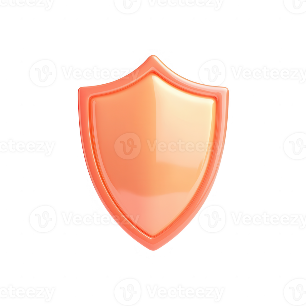 A shiny, modern shield icon representing protection and security concepts. png