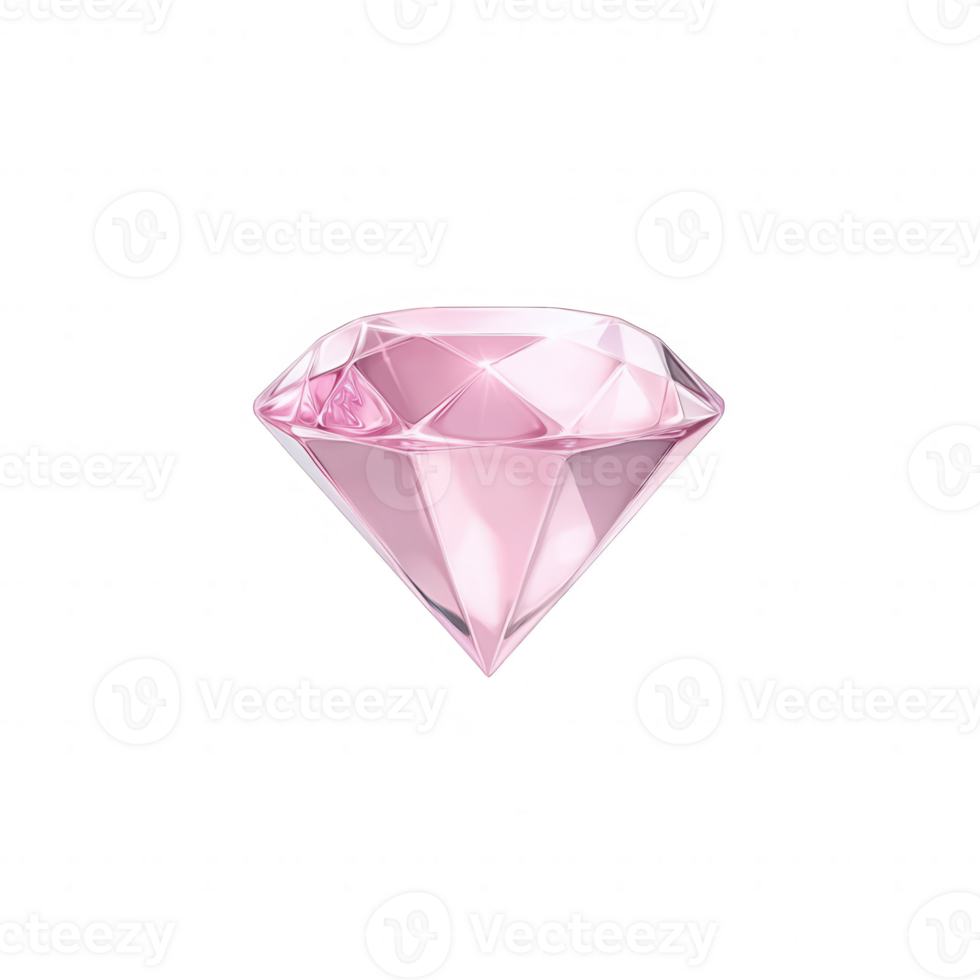 A stunning pink diamond glistens, showcasing elegance and luxury in every facet. png