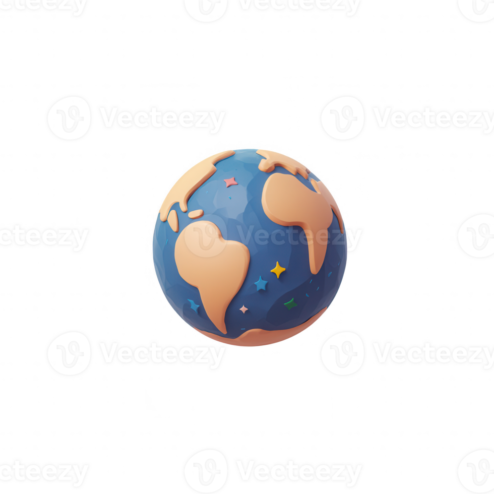 A vibrant globe representing unity, diversity, and global connections in a colorful design. png