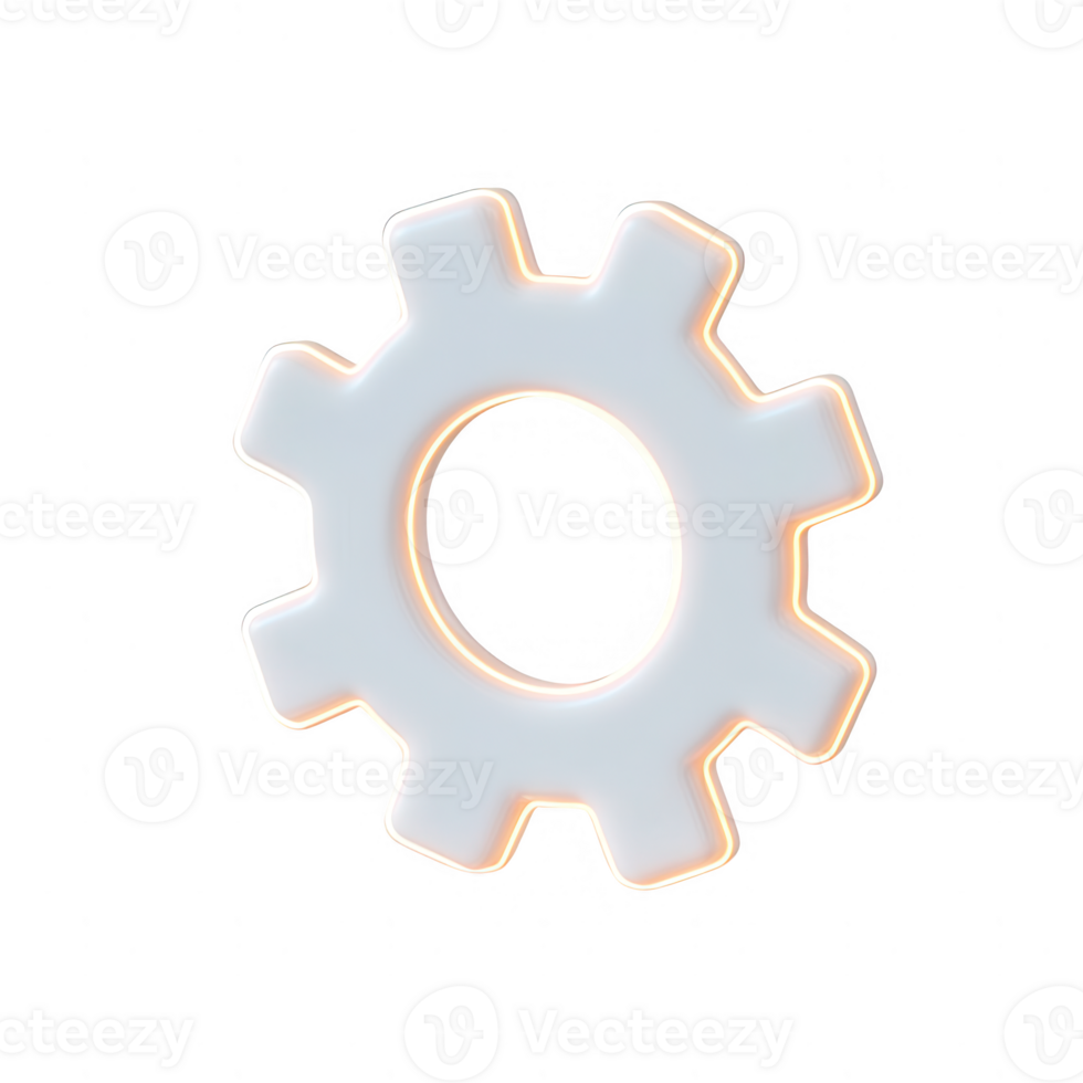 Abstract gear icon symbolizing innovation and mechanical engineering concepts. png