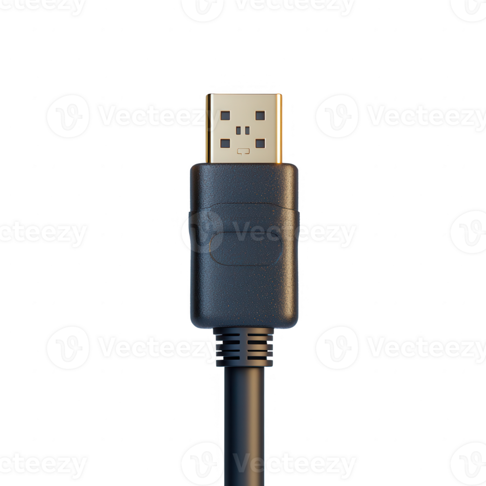 Close-up view of a USB cable connector, highlighting modern connection technology. png