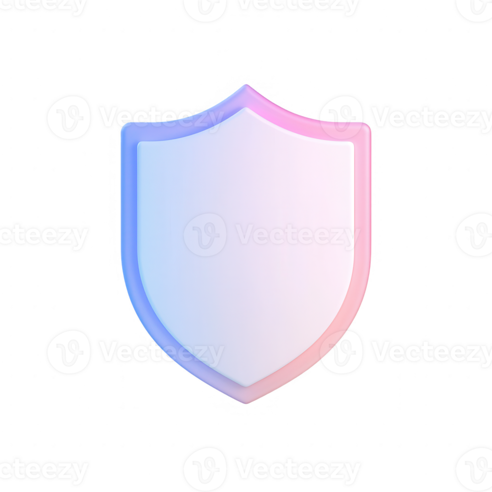 Colorful abstract shield design for protection or security concepts. png
