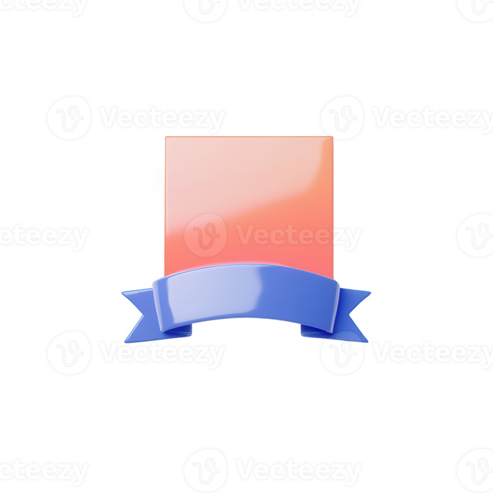Colorful graphic badge with a blank space for custom text and vibrant ribbon design. png