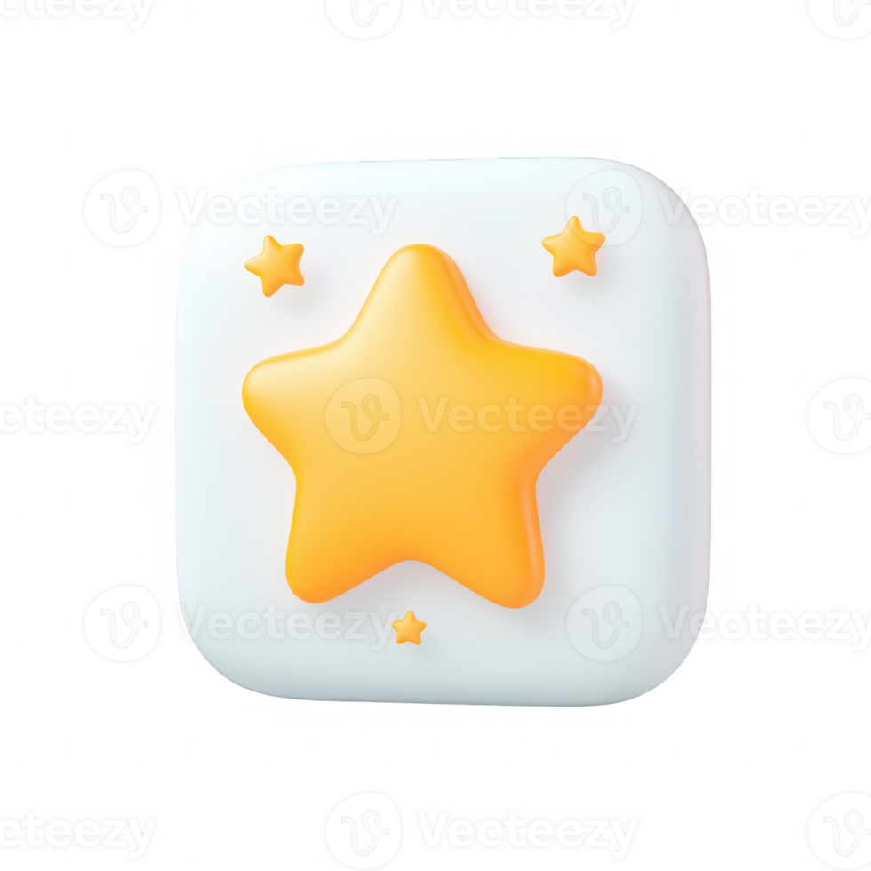 Colorful star icon on a modern background, ideal for app design and web graphics. png