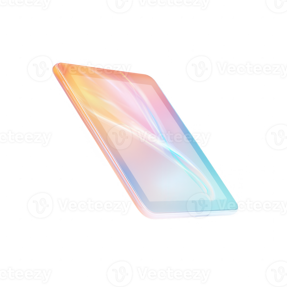 Futuristic smartphone design with vibrant colors and a sleek, modern aesthetic. png