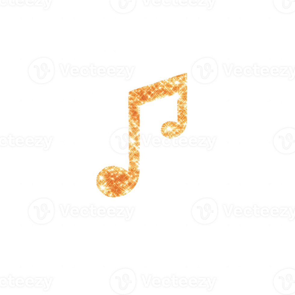 Golden musical note graphic symbolizing harmony and creativity. png