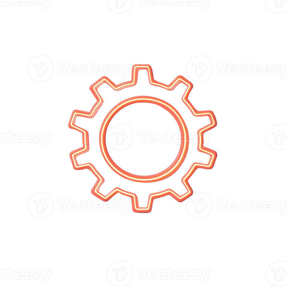 Stylized gear icon representing mechanical and technological concepts. png