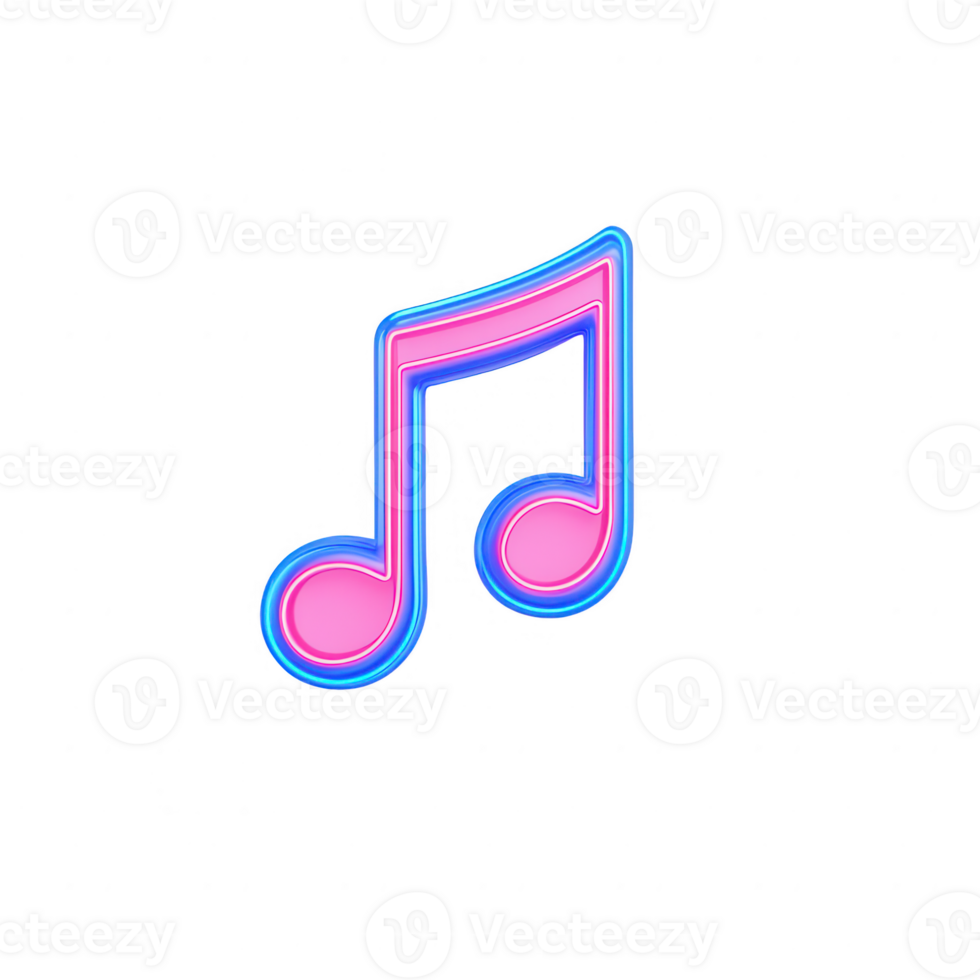Vibrant music note symbolizing creativity and expression in art and culture. png