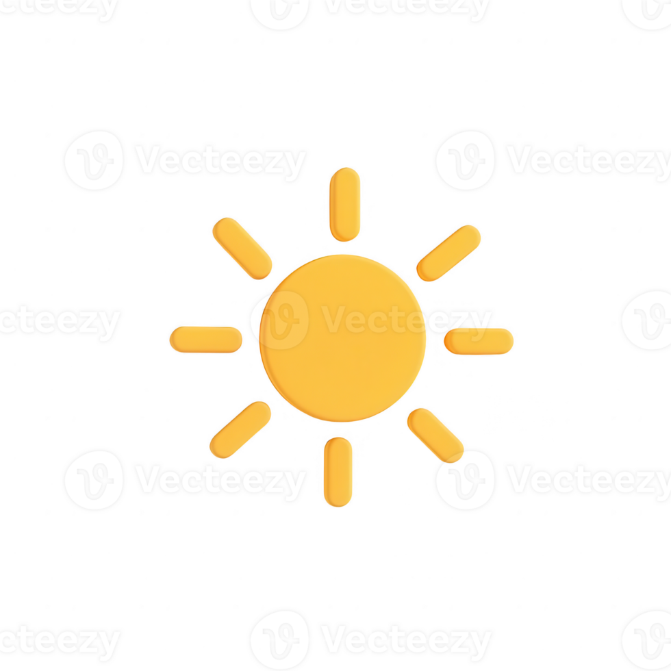 A bright sun symbol representing warmth and optimism in nature. png