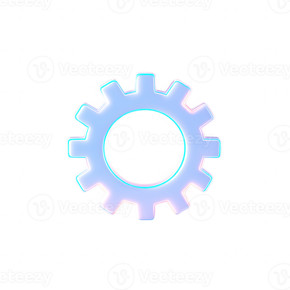 A colorful gear icon representing innovation and technology progress. png