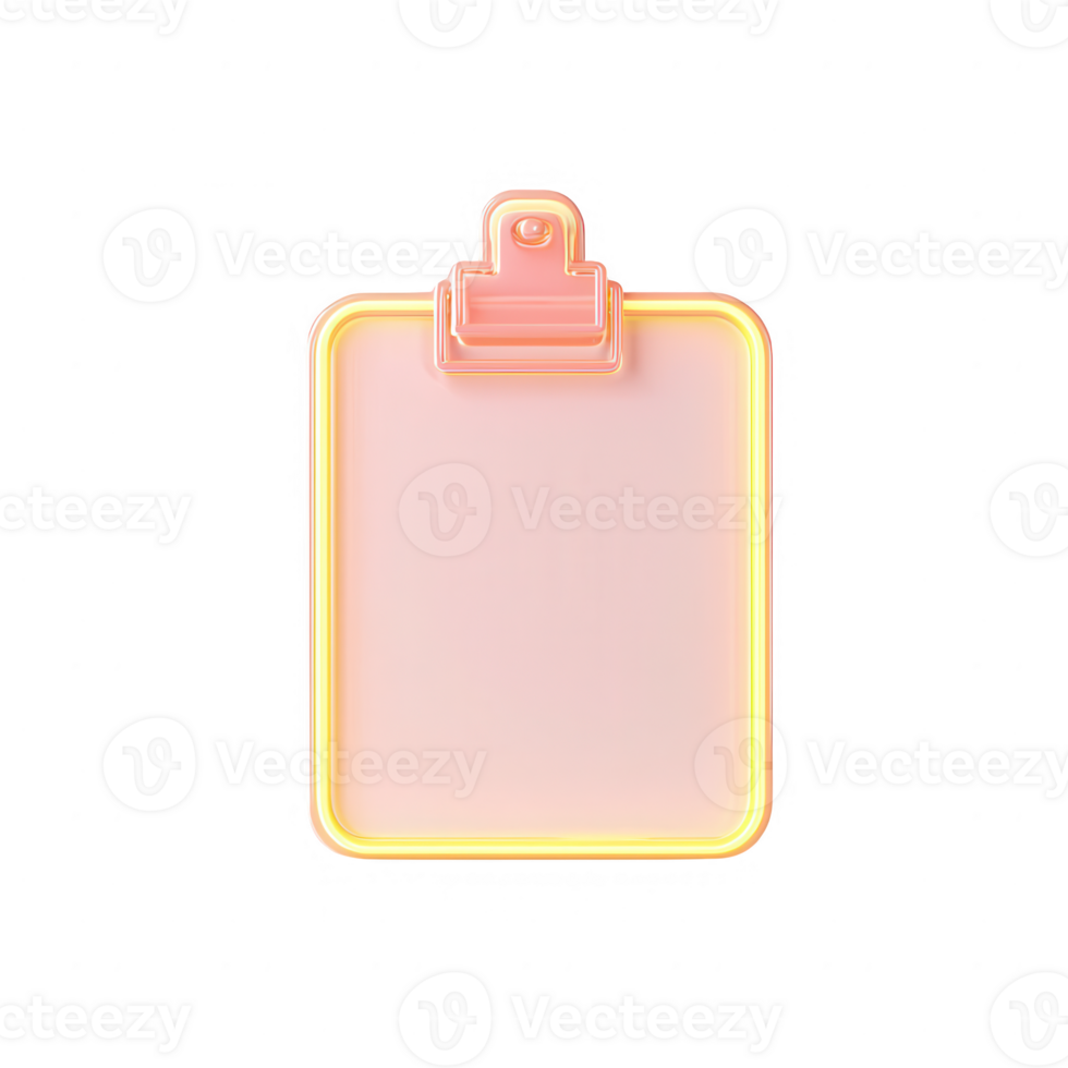 A minimalistic clipboard design in soft pastel colors for creative projects. png