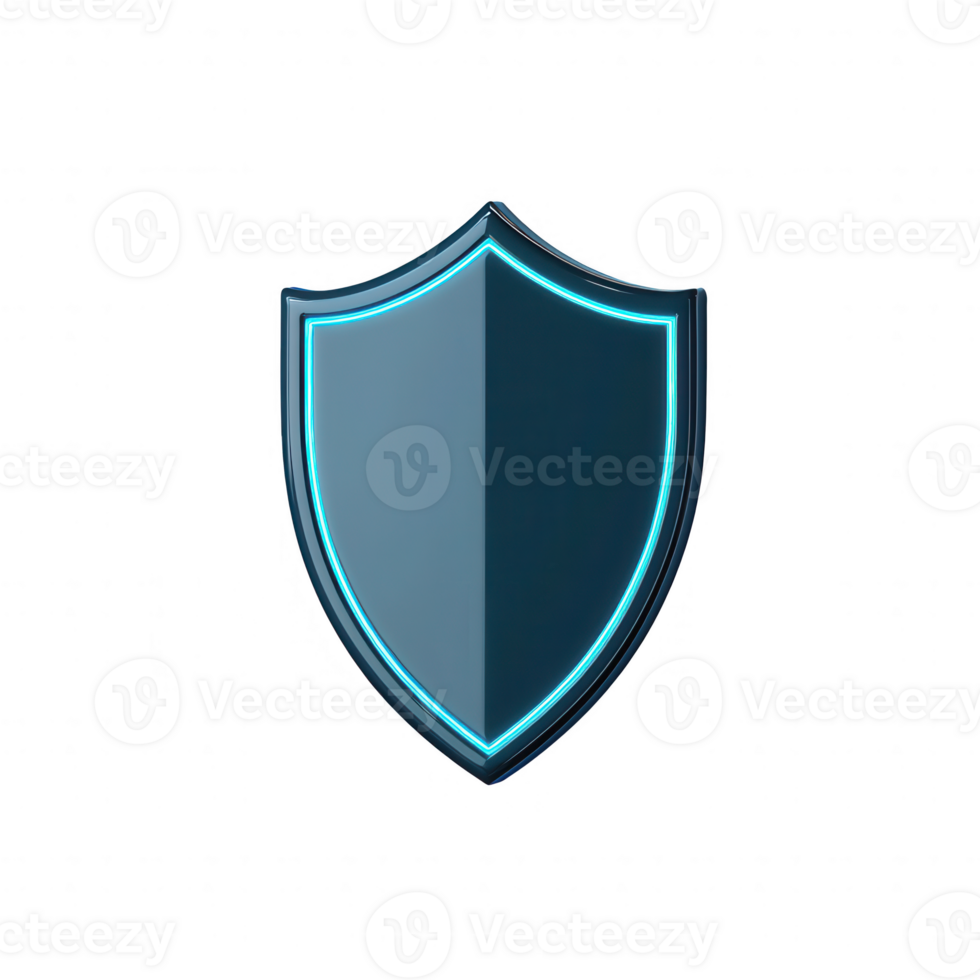 A modern shield icon representing digital security and protection. png