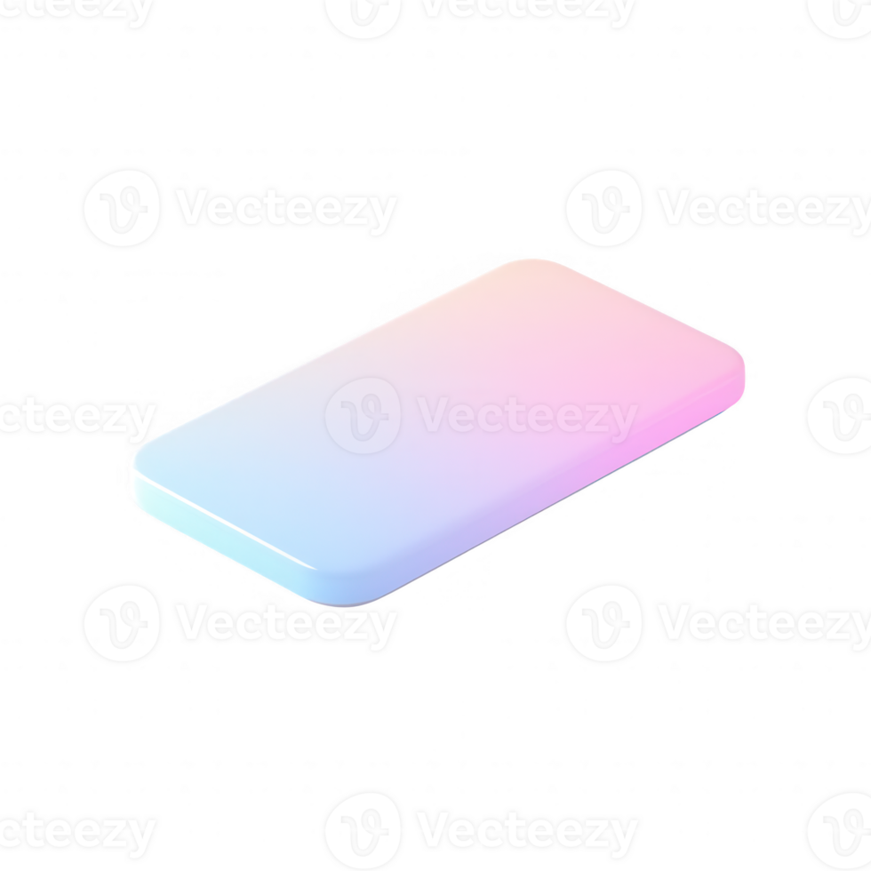 A sleek, modern smartphone with a vibrant gradient design on a white background. png