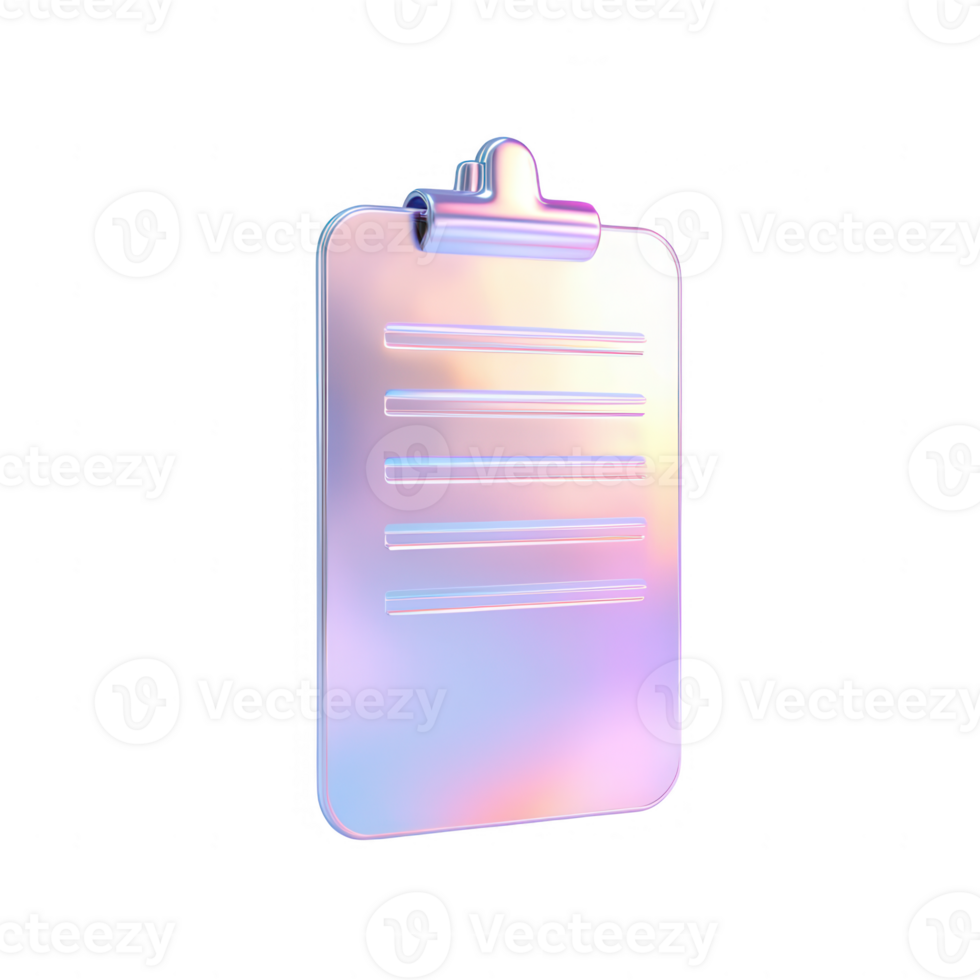 A vibrant clipboard with a glossy finish, perfect for digital design projects. png