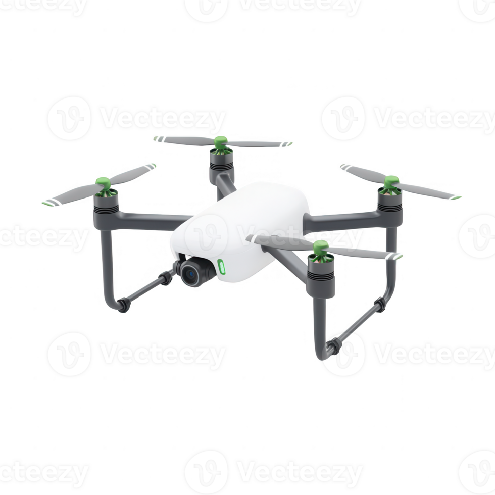 Detailed view of a modern drone equipped with advanced features and technologies. png