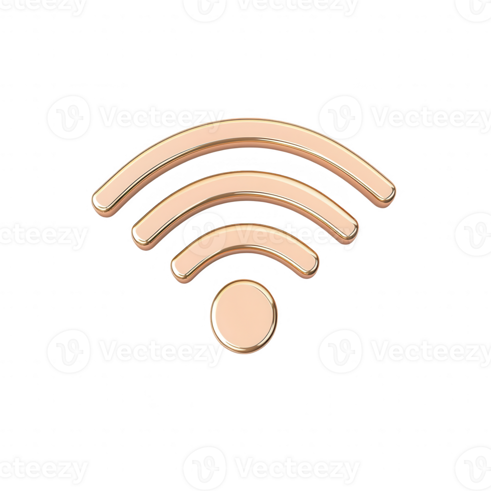 Stylish wireless signal icon symbolizing connectivity and modern communication. png