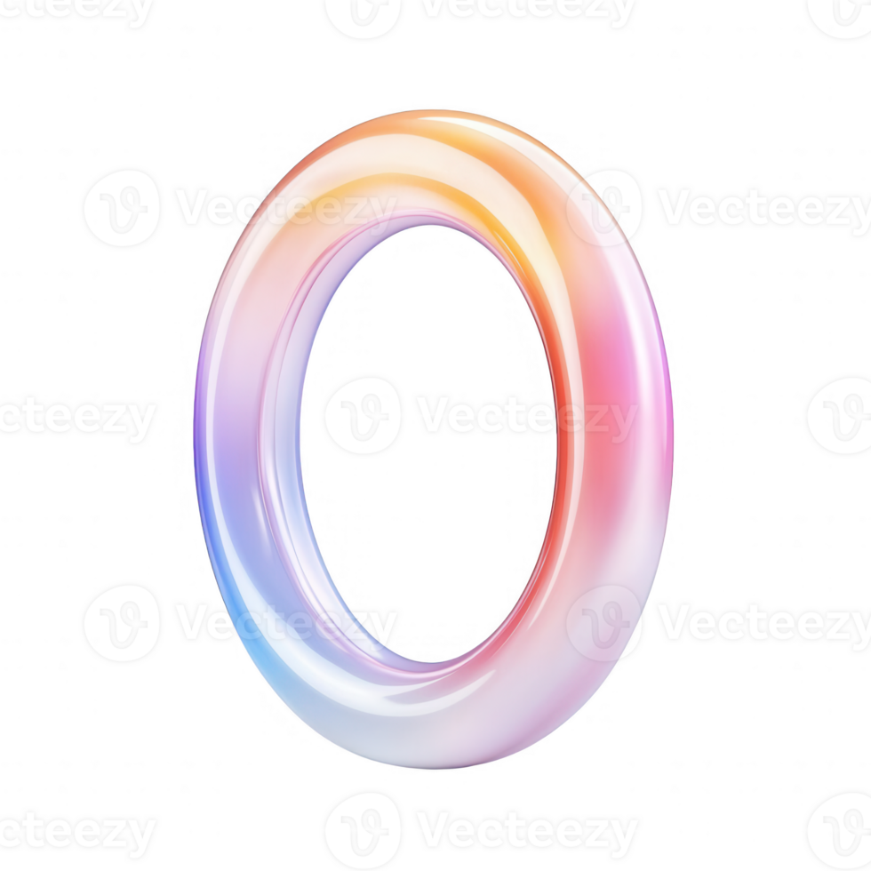 A colorful abstract ring design with a smooth gradient appearance and modern aesthetic. png