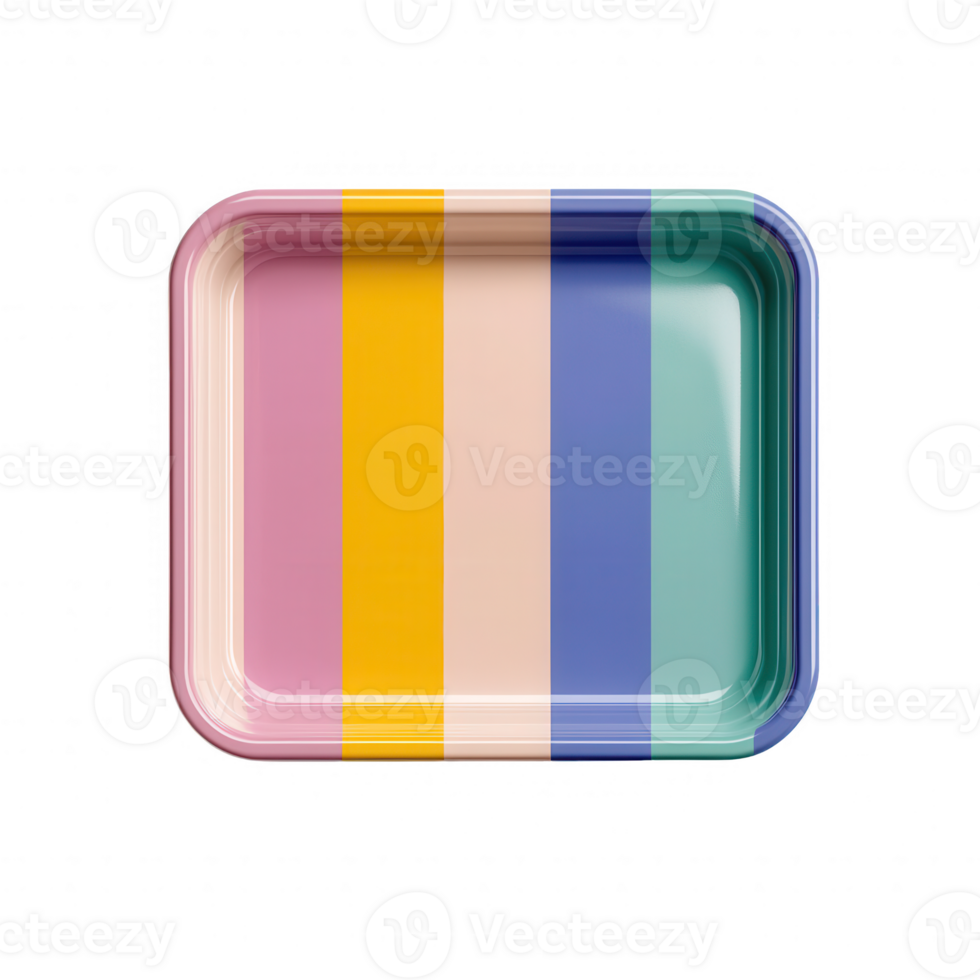 A colorful striped serving tray ideal for entertaining and kitchen decor. png