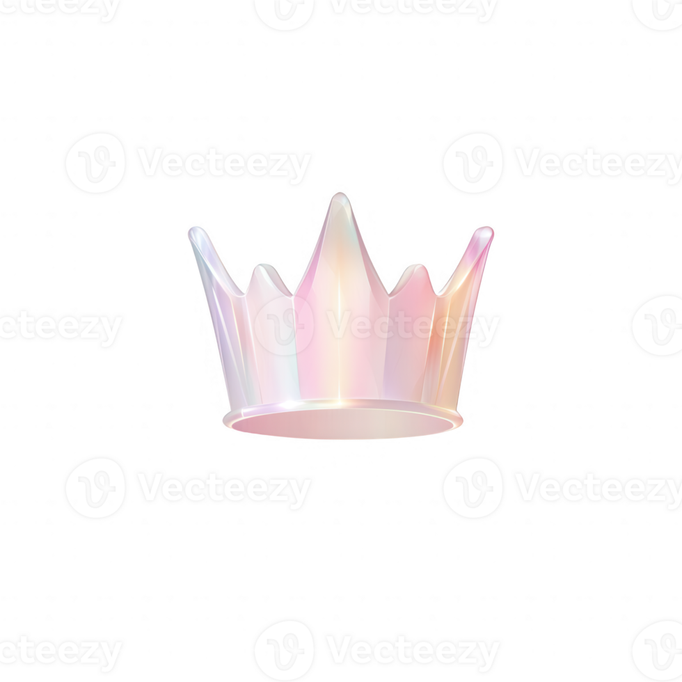 A vibrant and iridescent crown symbolizing royalty and elegance. png