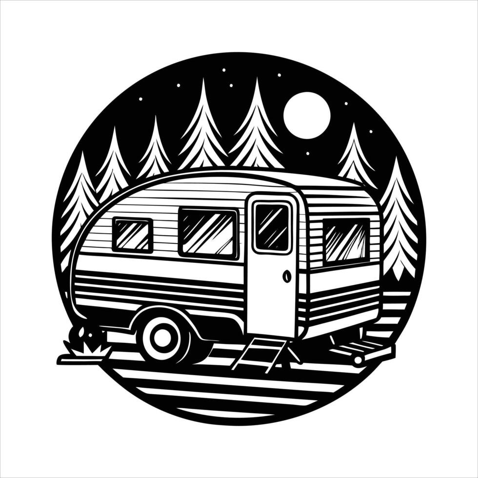 Retro Caravan Vectors