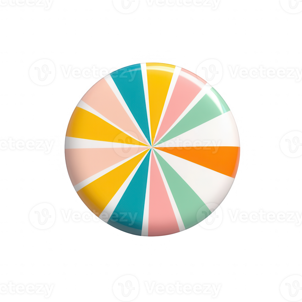 Colorful circular design with vibrant segments creating an artistic visual effect. png