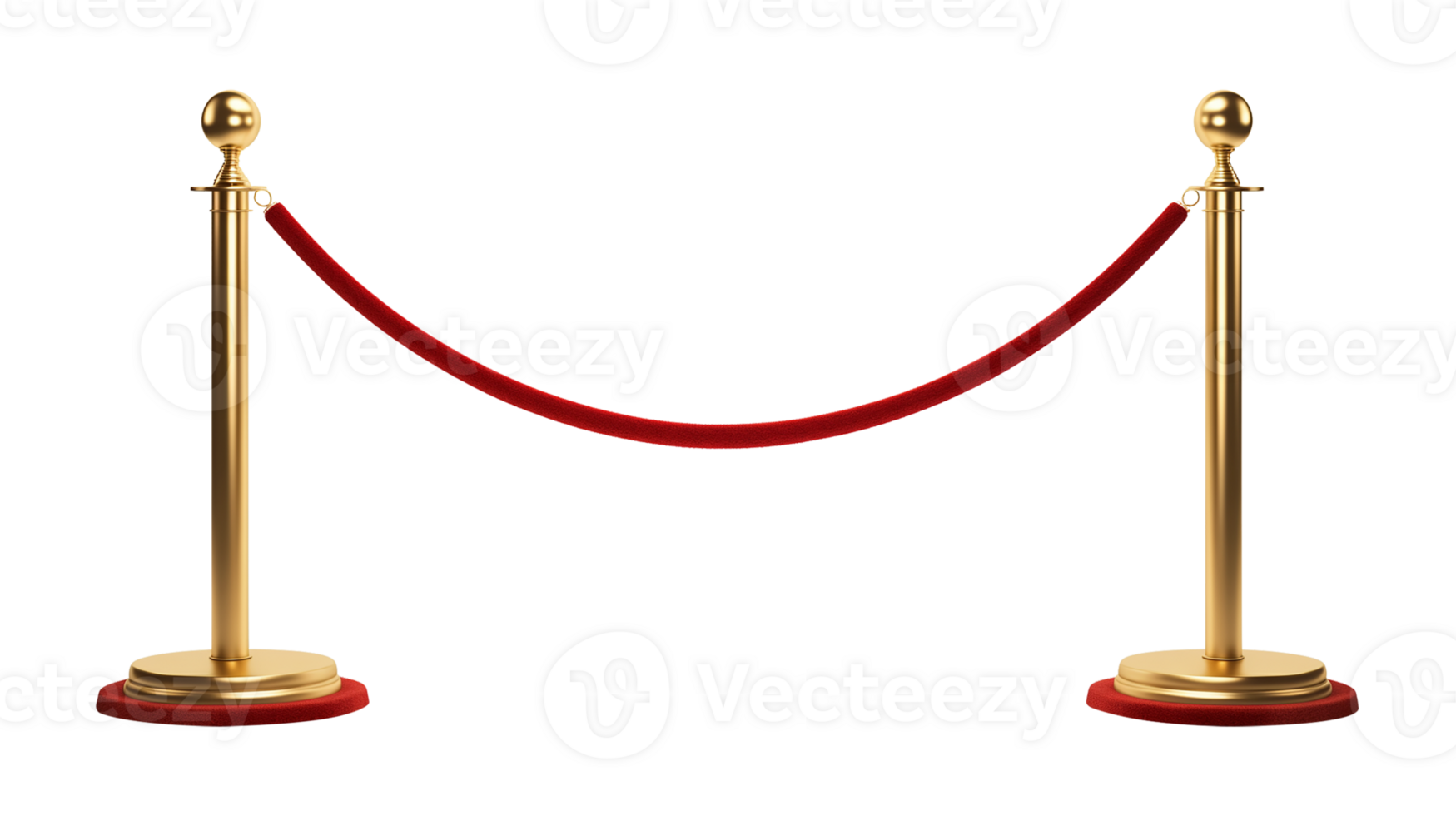 Pole Barricade for Red Carpet Isolated on Transparent Background png