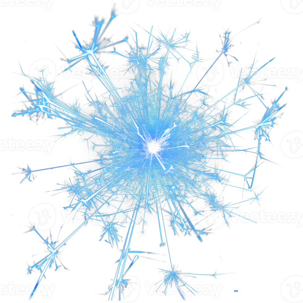 Blue Sparkler Spark Isolated on Transparent Background png