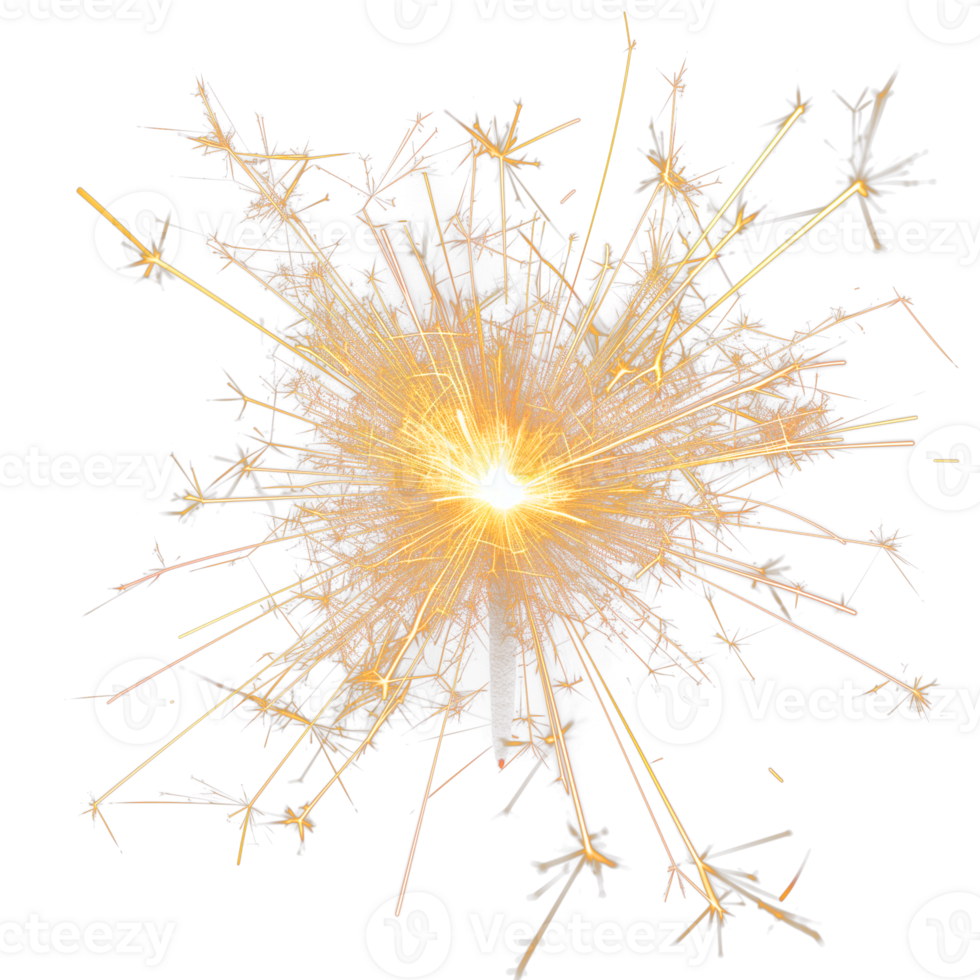 Sparkler Spark Isolated on Transparent Background png
