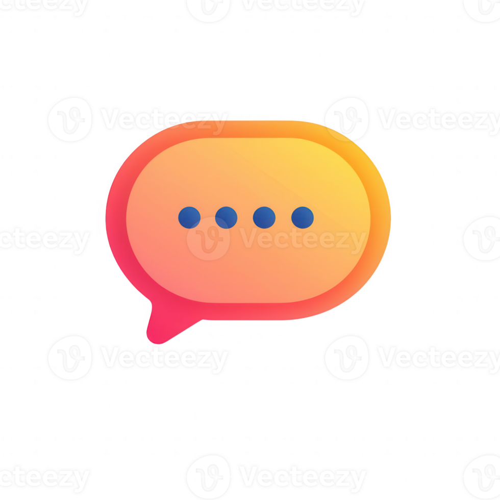 Modern chat bubble design highlighting digital communication and interaction. png