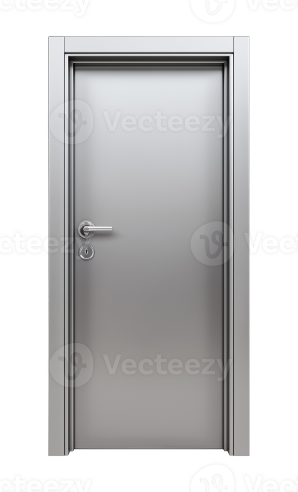 Stainless Steel Metal Door Isolated on Transparent Background png