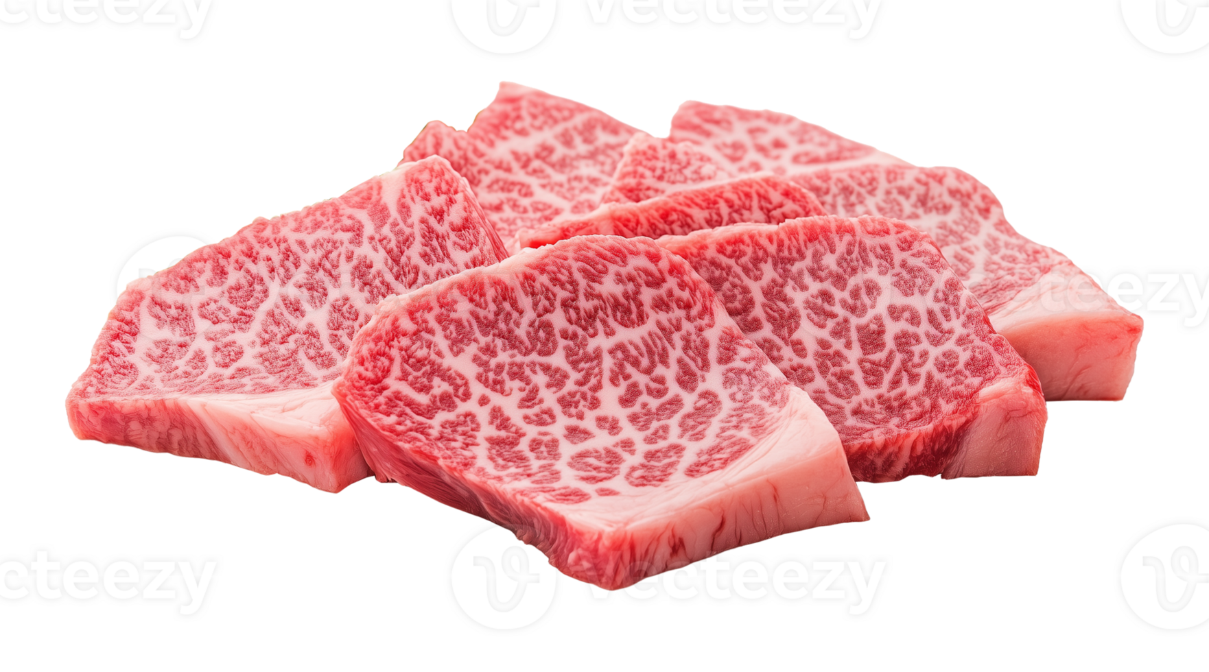 Raw Wagyu Beef Isolated on Transparent Background png
