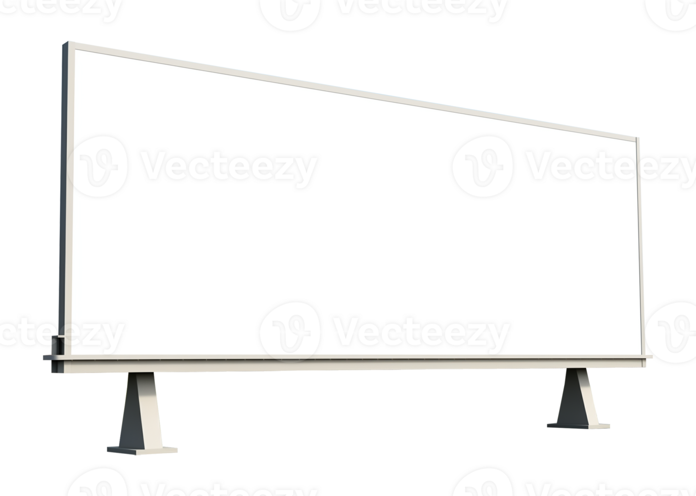 Blank Horizontal Billboard for Product Advertising Isolated on Transparent Background png