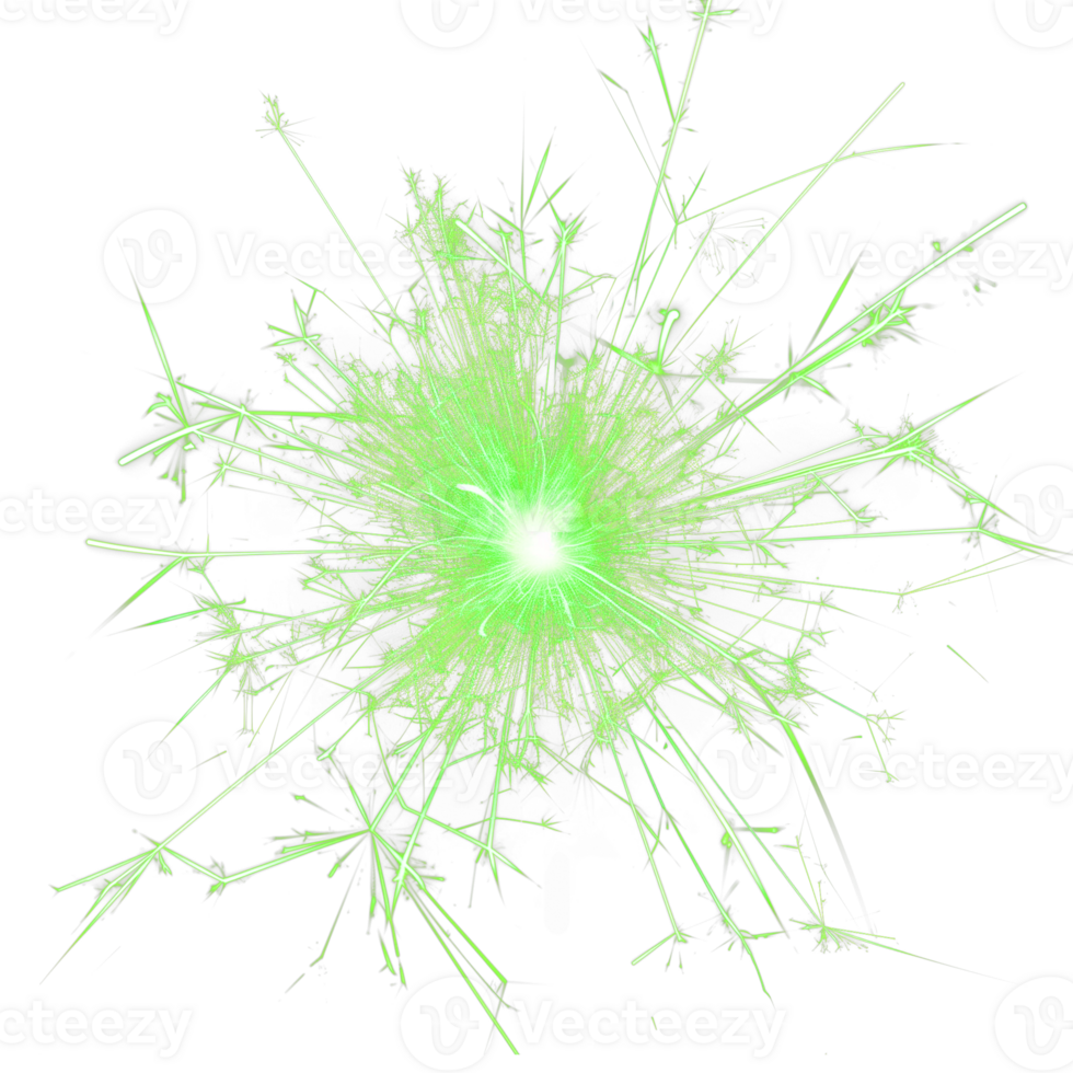 Green Sparkler Spark Isolated on Transparent Background png