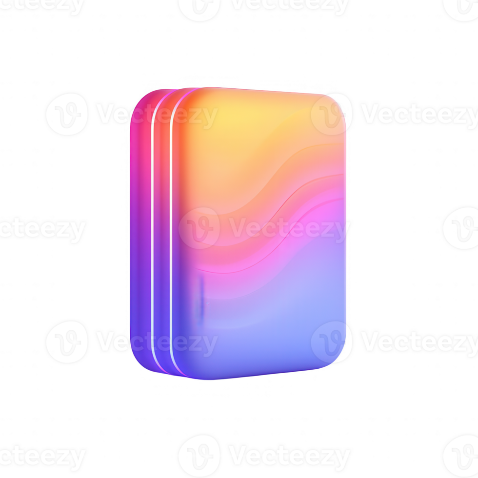 Vibrant abstract design featuring smooth color transitions and modern shapes. png