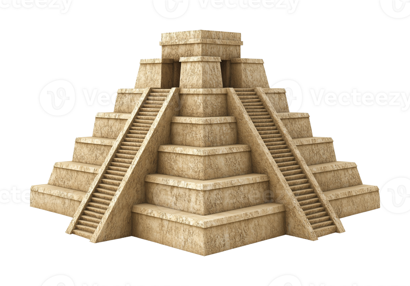 Ziggurat Isolated on Transparent Background png