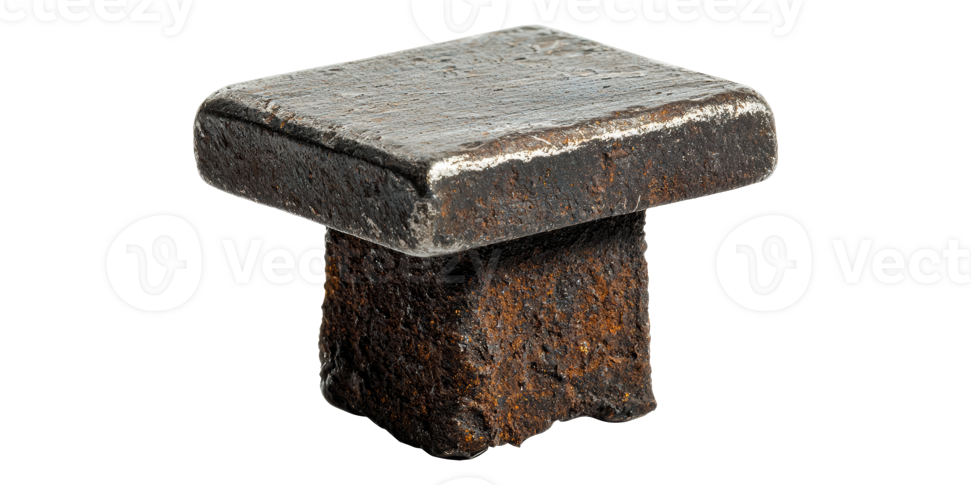 Rustic metal anvil object isolated on transparent background png