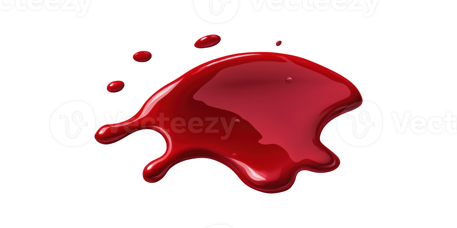 Red paint splash isolated on transparent background png