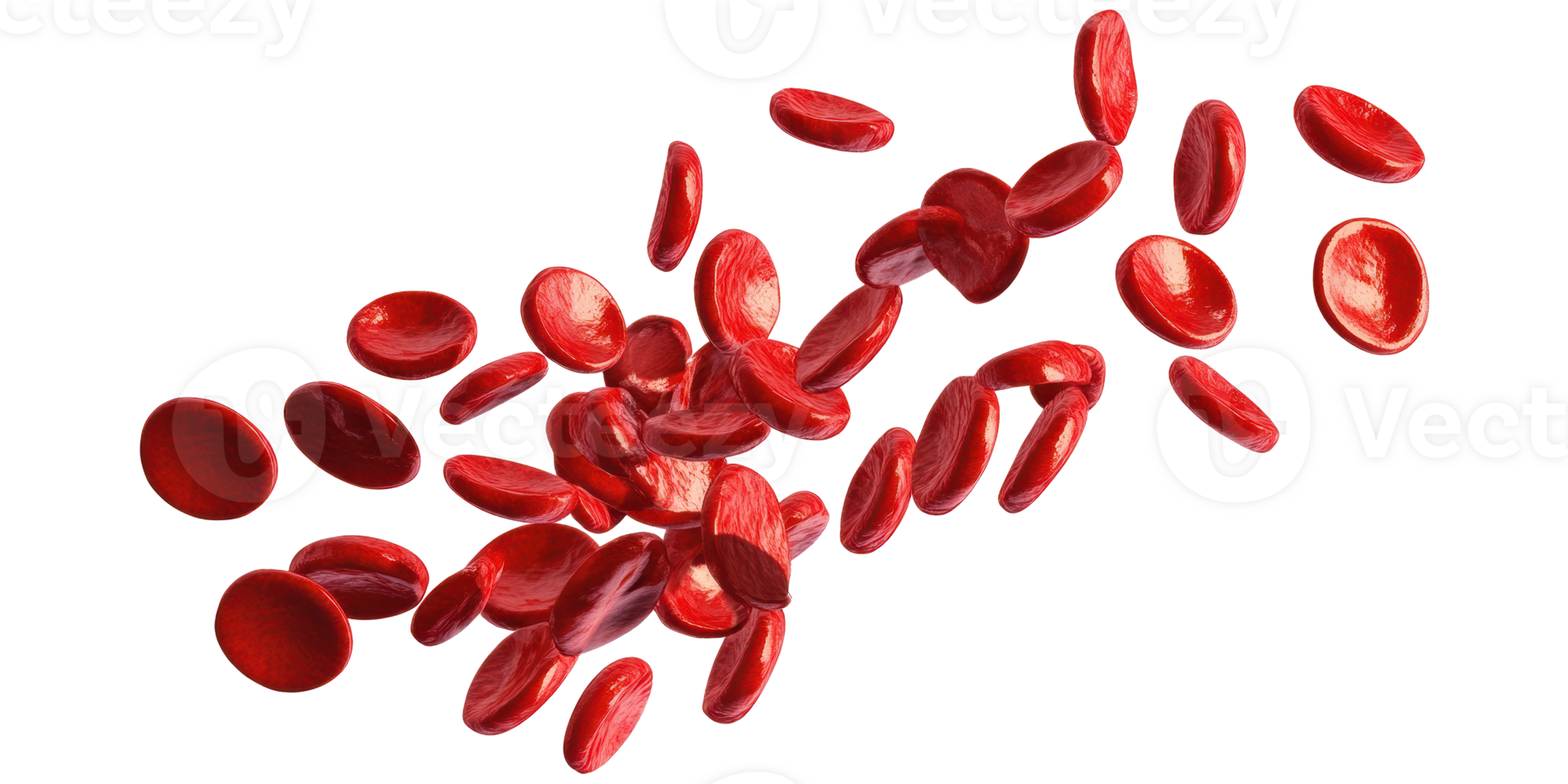 Red blood cells scattered isolated on transparent background png