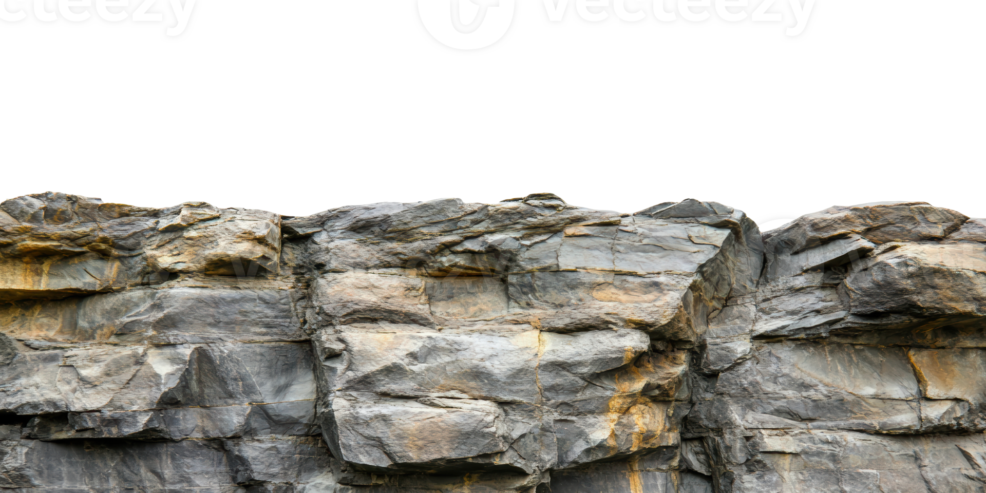 Rocky cliff face isolated on transparent background png
