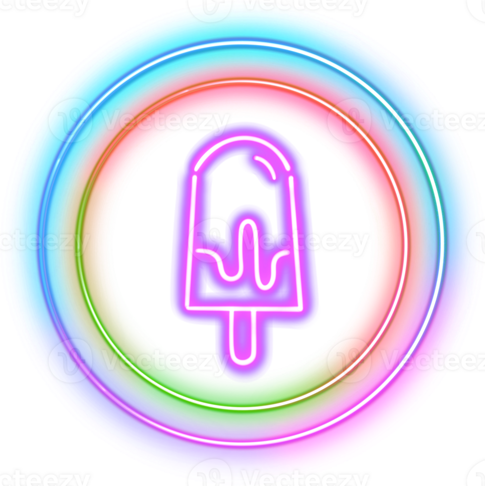neon fast food icon png