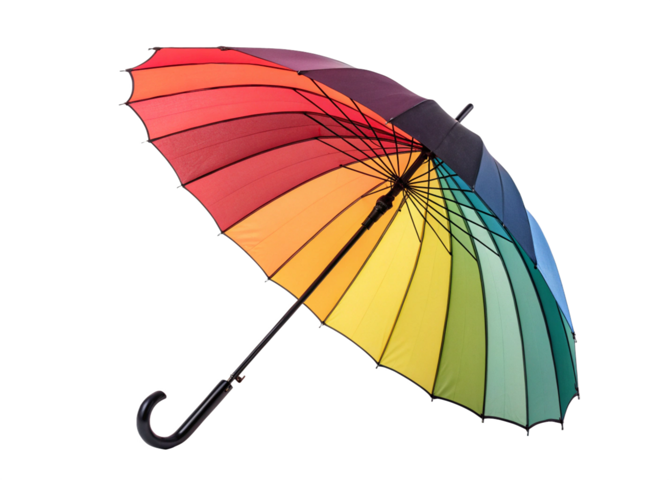 Rainbow Umbrella Protection Colorful Weather Rainy Day Accessory png