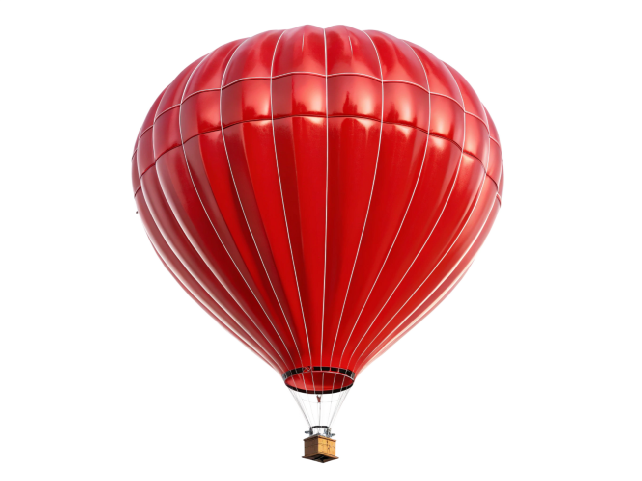 Red Hot Air Balloon Soaring High Above Scenic Views png