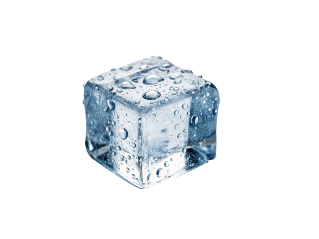 Single Ice Cube, Crystal Clear, Cold, Water Drops, Frozen, Refreshing, Chilling, Purity, Transparenc png