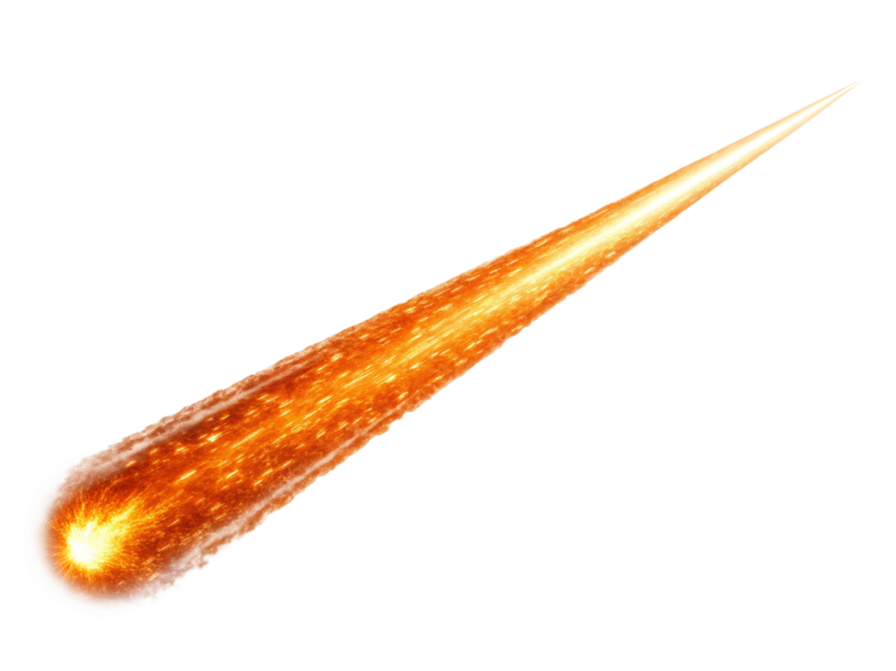 Fiery Meteoroid Streak Cosmic Fireball Across Night Sky png