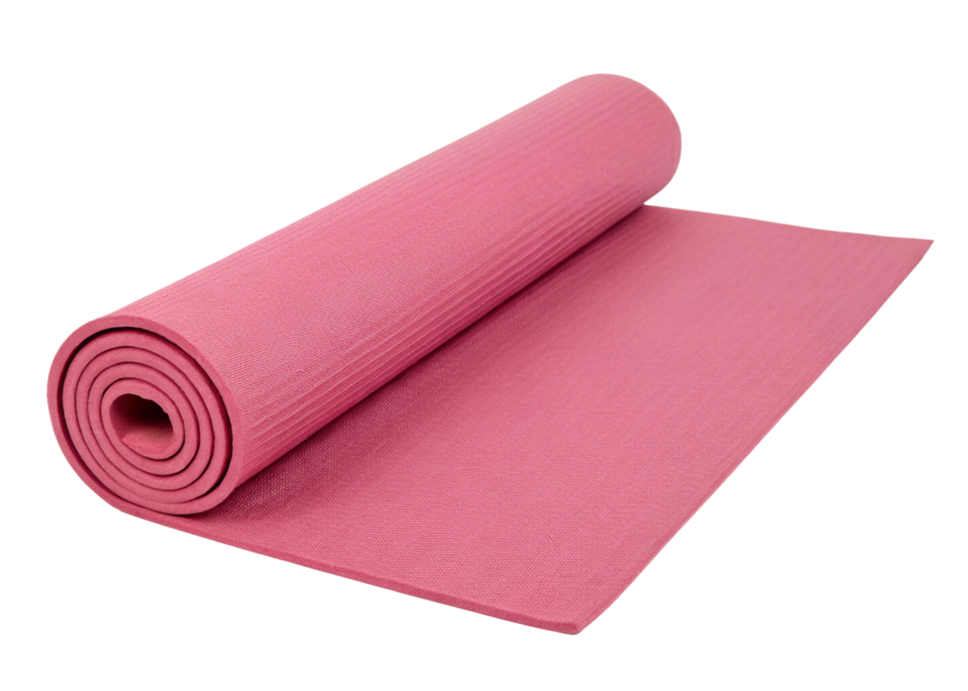Rolled Pink Yoga Mat, Exercise, Fitness, Pilates, Workout, Gym, Sport, Floor Mat, Health png