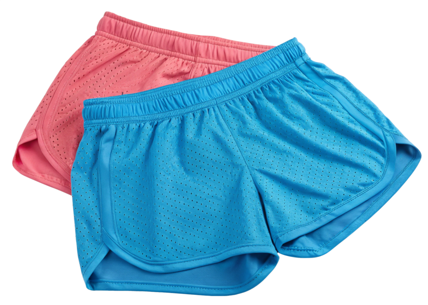 Womens Athletic Shorts Breathable, Pink, Blue, Running, Workout, Gym, Summer, Fitness, Activewear png
