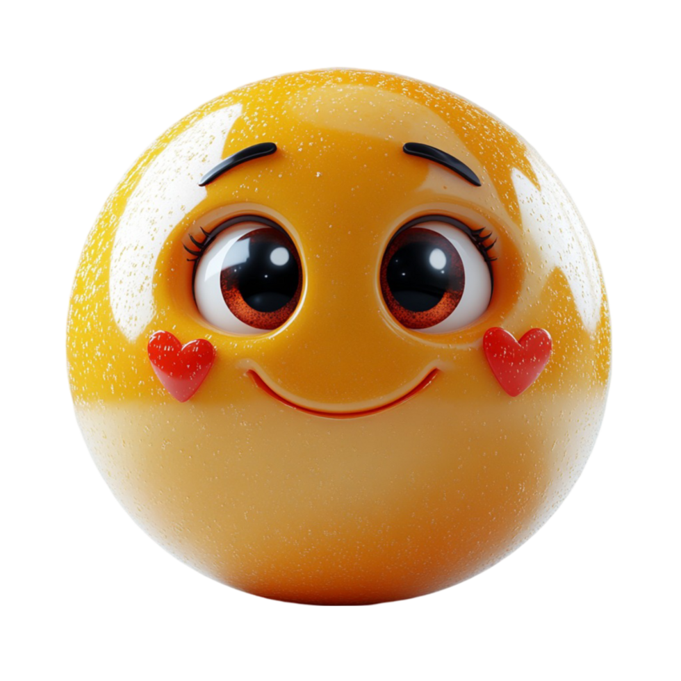Happy Emoji with Blushing Cheeks png